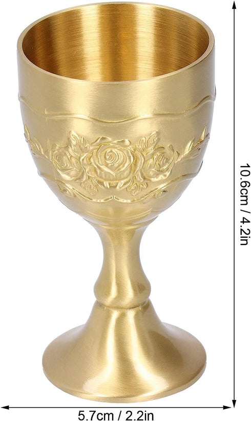 King's Royal Chalice Cup, Rose Wine Goblet, Embossed Multipurpose